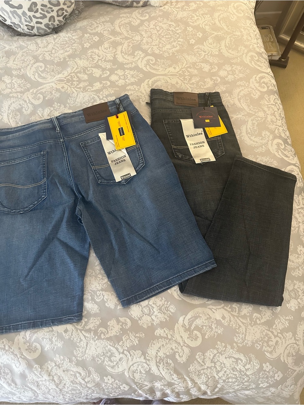 NEW MEN JEAN SHORTS and LONG JEANS SIZE 34-COMBO PACK